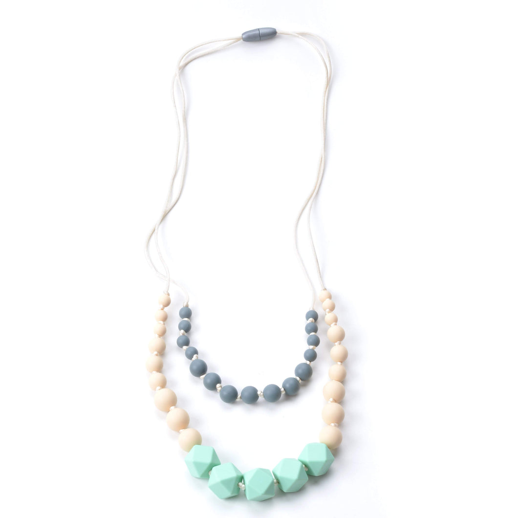 Two Strand Mint Silicone Teething Necklace