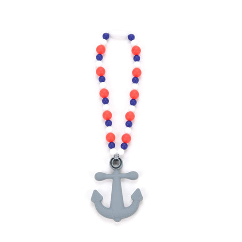 Nummy Beads Anchor with Red, White and Blue Beads Baby Carrier Teether Toy
