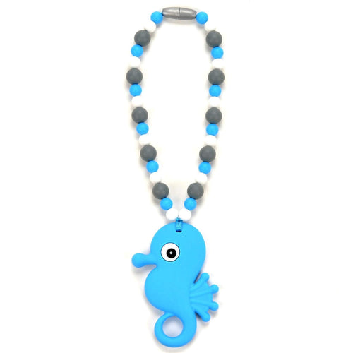 Nummy Beads Blue Seahorse Baby Carrier Teether Toy
