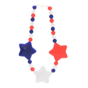 Nummy Beads Red, White & Blue Stars Baby Carrier Teether Toy