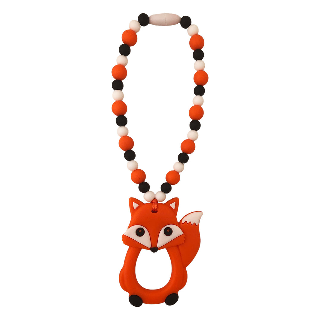 Orange Fox Baby Carrier Silicone Teether Toy