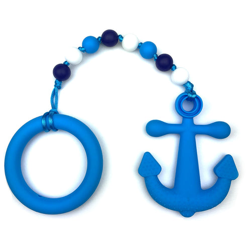 Blue Anchor with Ring Baby Teether Toy