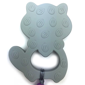 Rainbow Raccoon with Ring Baby Teether Toy