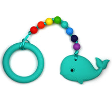 Rainbow Whale with Ring Baby Teether Toy