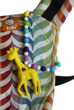 Yellow Rainbow Giraffe Baby Carrier Teether Toy