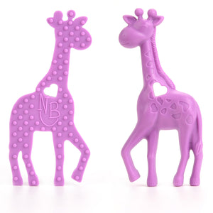 Purple Giraffe Baby Carrier Teether Toy