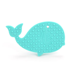 Turquoise Whale Teether with Necklace Cord