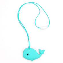 Turquoise Whale Teether with Necklace Cord